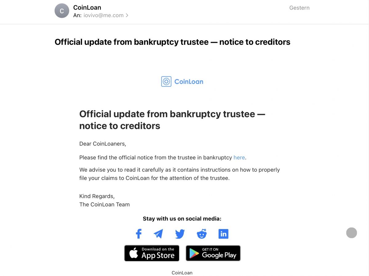 Coinloan Pleite
